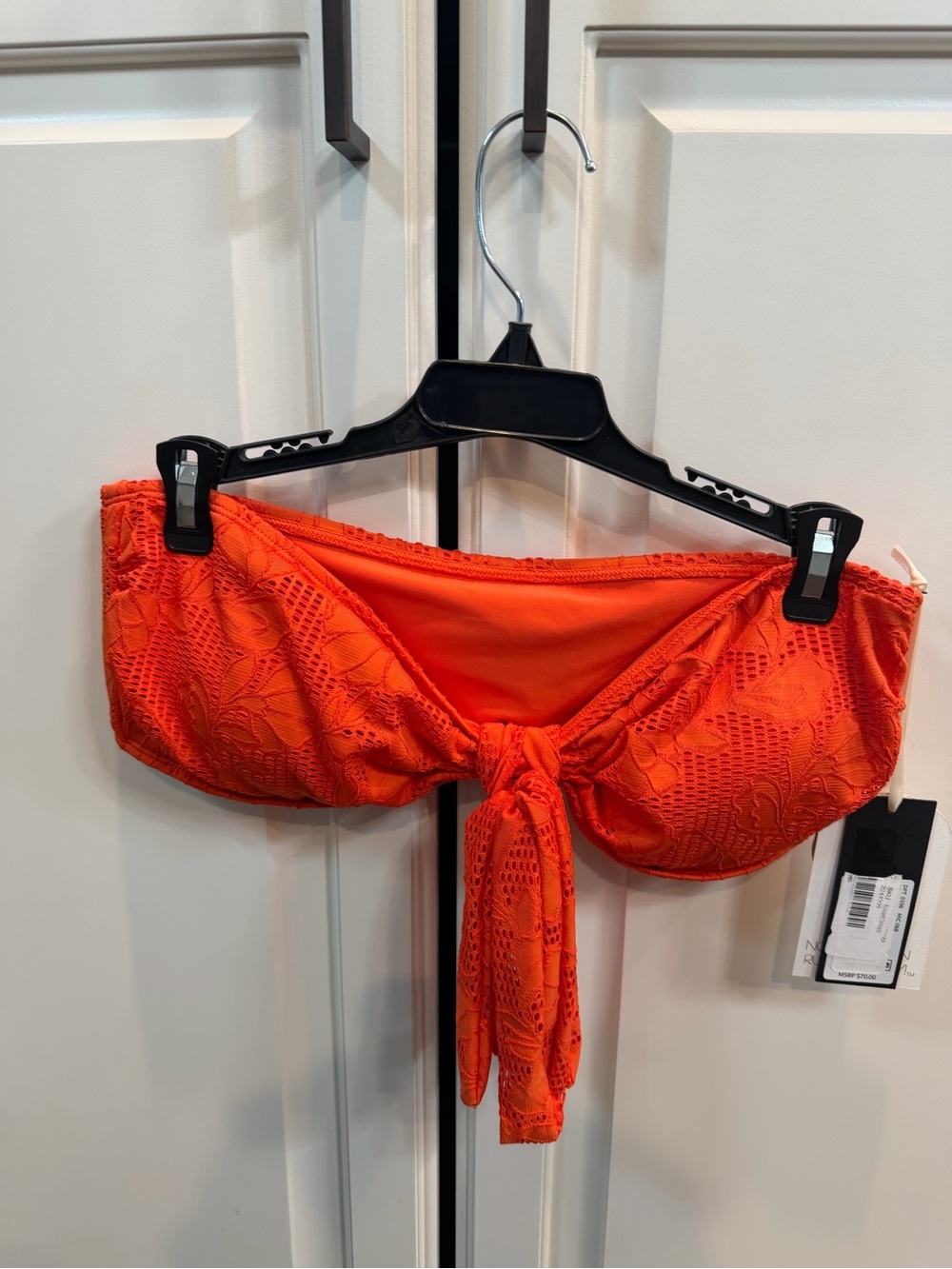 Gianni Bini/Shea Leigh Mills Red Lace Bandeau Bikini Set - Picture 3 of 12